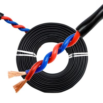 RVVS 2-Core Twisted Pure Copper Cable, 300 V, for Outdoor Power, Control and Signal Transmission (60 ft, 1.5 mm)