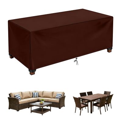 Waterproof 420D Oxford Fabric Outdoor Patio Furniture Cover, Rectangular