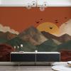 Dyjuaa Mountain Landscape Non-Woven Wallpaper, 250 x 175 cm, Sunset view 2