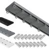 Double-Track Ceiling Curtain Track, Heavy-Duty Aluminum, Gray, 230 cm view 1