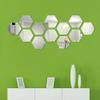 SIXRUN Hexagonal Mirror Stickers, Self-Adhesive Acrylic Tiles, 24 Pieces, Gold view 2