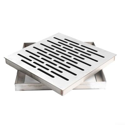 Drainage Trench Cover Plate with Invisible 201 Stainless Steel Manhole Cover (200 x 200 x 30 x 3)