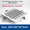 Drainage Trench Cover Plate with Invisible 201 Stainless Steel Manhole Cover (200 x 200 x 30 x 3) view 2