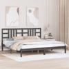 Kaloriko Solid Wood Bed Frame, Gray, 200 x 200 cm, with Headboard view 1