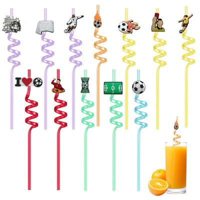 Football Straws, 12-Piece Reusable Set for Adults