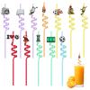 Football Straws, 12-Piece Reusable Set for Adults view 1
