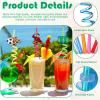 Football Straws, 12-Piece Reusable Set for Adults view 3