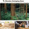 HynJGih Solid Wood Swing Door for Living Rooms, Kitchens and Cafés, 90 x 90 cm (W x H) view 2