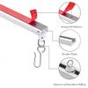 White Curtain Rod 200 cm, 150 cm, 250 cm, 100 cm, 300 cm, No-Drill Curtain Track System for Bedrooms, Living Rooms, Cabinets and RVs (2.1 m) view 2