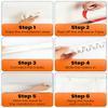 White Curtain Rod 200 cm, 150 cm, 250 cm, 100 cm, 300 cm, No-Drill Curtain Track System for Bedrooms, Living Rooms, Cabinets and RVs (2.1 m) view 4