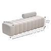 Modern Velvet Entryway Bench, Padded Shoe-Changing Stool, Elegant Bed Bench (79 x 46 x 43 cm, White) view 2