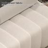 Modern Velvet Entryway Bench, Padded Shoe-Changing Stool, Elegant Bed Bench (79 x 46 x 43 cm, White) view 3