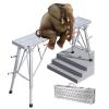 Height-Adjustable Folding Aluminum Work Platform, 600 lb view 1