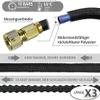 Expandable Latex Garden Hose with 3/4" & 1/2" Metal Connectors, Kink-Free, Lightweight, 10-Function Spray Nozzle (50 ft) view 3