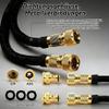 Expandable Latex Garden Hose with 3/4" & 1/2" Metal Connectors, Kink-Free, Lightweight, 10-Function Spray Nozzle (50 ft) view 4