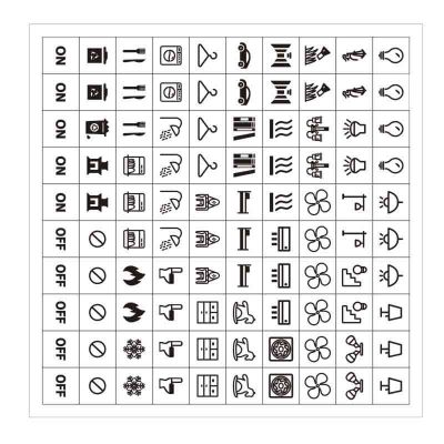 Transparent Light Switch Panel Labels, 100-Pack