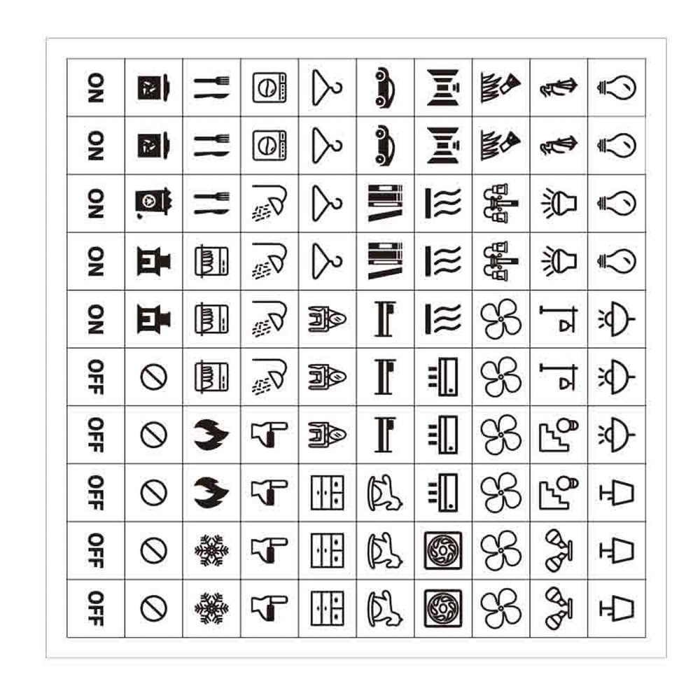 Transparent Light Switch Panel Labels, 100-Pack
