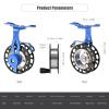 UPALDHOU Left-Handed Ice Fishing Reel, Full-Metal Aluminum Skeleton, 39 g, Lightweight, with Drag Adjustment view 3