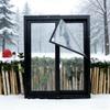Thermo Cover Window, White Transparent EVA Insulation Film, Window Sealing Kit with Tape, Uncuttable Thermal Curtain (Black, 1100 x 1900 mm) view 1