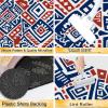 GDJSMIN 2-Piece Kitchen Rug Set, Geometric Diamond Pattern, Non-Slip, Washable, Blue view 4