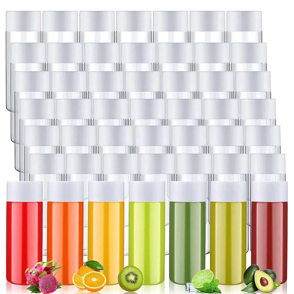 Plastic Juice Bottles, Sensory Bottles, Empty, 10 oz, Water Bottles with Lids, Smoothie Bottles, Crafts (24 pcs)