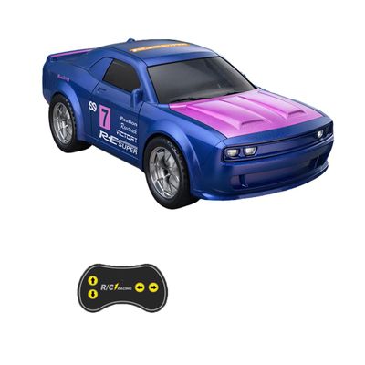 MechEdu 1:43 Mini RC Race Car, 2.4 GHz, 5-Channel, Aluminum, Dual-Speed Modes, App Control, Dark Blue