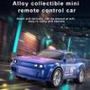 MechEdu 1:43 Mini RC Race Car, 2.4 GHz, 5-Channel, Aluminum, Dual-Speed Modes, App Control, Dark Blue view 2