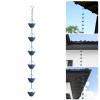 MALSSE Artistic Rain Collection Rain Chain with Metal Flower Cups view 2