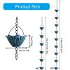 MALSSE Artistic Rain Collection Rain Chain with Metal Flower Cups view 3