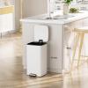 LIFERUN 30L Steel Kitchen Trash Can, White view 2