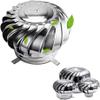Generic Roof Ventilator Without Power Connection, Rotating Wind Turbine, Attic Ventilation, 4/6/8/10/12/16 in, Stainless Steel Exhaust Cap, 250 mm/9.8 in view 1