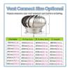 Generic Roof Ventilator Without Power Connection, Rotating Wind Turbine, Attic Ventilation, 4/6/8/10/12/16 in, Stainless Steel Exhaust Cap, 250 mm/9.8 in view 4