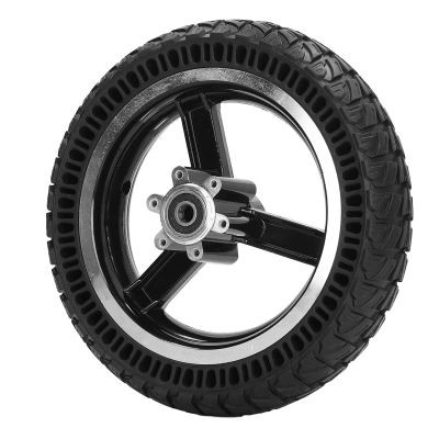 MasYosh Front Wheel Hub for Electric Scooters, Shock-Absorbing 10-Inch Honeycomb Wheel with Aluminum Alloy Rim, for KUGOO M4 and Other 10-Inch Scooters