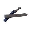 FYXT Genuine Leather Bracelet Strap, Dark Blue with Silver Butterfly Buckle, 14–22 mm (20 mm) view 2