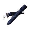 FYXT Genuine Leather Bracelet Strap, Dark Blue with Silver Butterfly Buckle, 14–22 mm (20 mm) view 4
