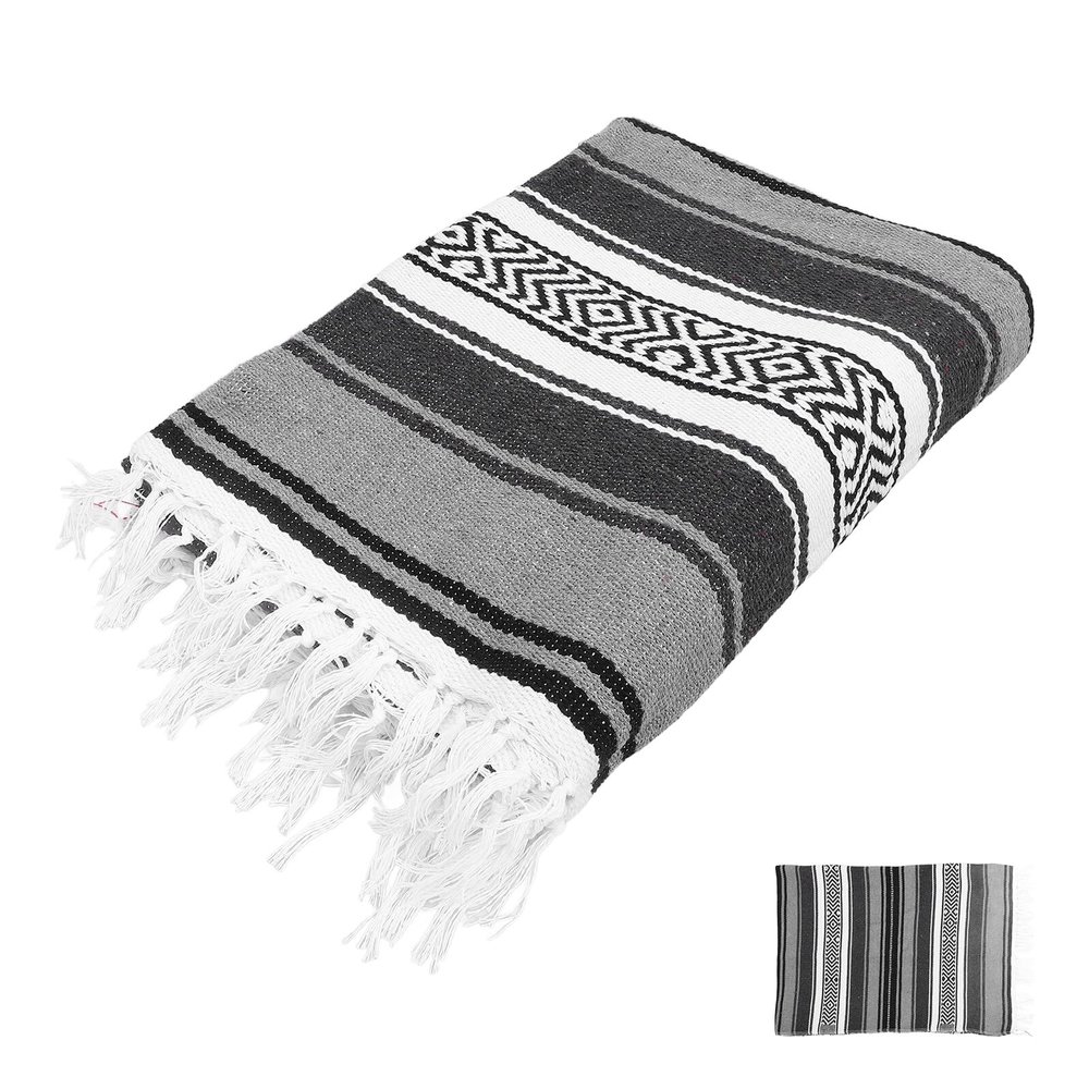 Mexican Blanket Sofa Throw, Woven Polyester Cotton, Christmas Party