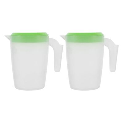 1 L Light Green Plastic Carafe with Lid