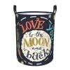 I Love You to the Moon and Back Round Laundry Hamper view 1