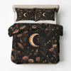 Boho Floral Bedding Set 155 x 220 cm, Moon and Star Pattern view 4
