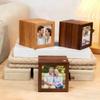 Personalized Wooden Photo Flipbook Crank Box, Custom Animated Photo Book, Home Decor (Walnut Wood) view 2