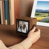 Personalized Wooden Photo Flipbook Crank Box, Custom Animated Photo Book, Home Decor (Walnut Wood) view 4