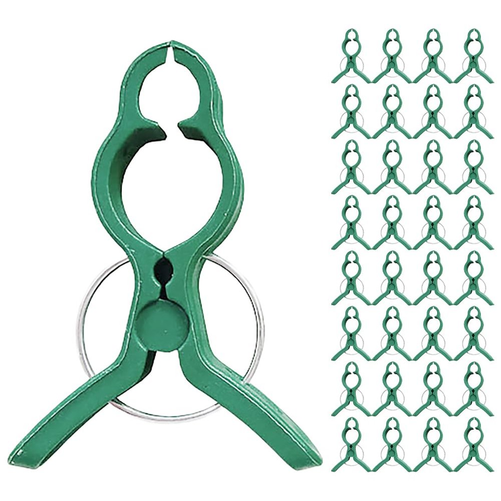 VALICLUD 60-Piece Plant Clips, Durable Plastic Tomato Stem Clips, Large Garden Support Clips for Plant Securing and Climbing Support, Flexible and Reusable for Vegetables and Flowers