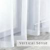 YUANZHI Sheer Curtain, 70 x 245 cm, Light-Filtering, Solid White view 3