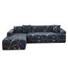 Blue Triangle Gray Stretch Sofa Cover, 1-Seater view 1