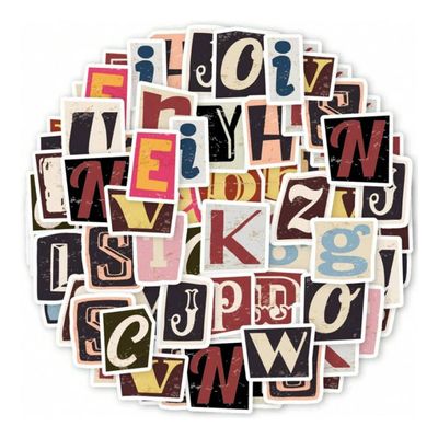 156-Piece Self-Adhesive Vintage Letter Stickers, Vinyl Alphabet Decals for Mailbox Signs, Doors & DIY
