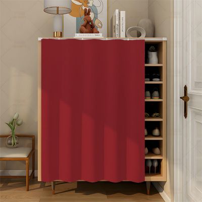 Fasbuy Self-Adhesive Cabinet Curtain, Burgundy, H80 x 60 cm