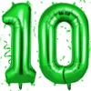 OFFCUP Number Balloon Green, 40" Foil Balloon 10 view 1