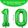 OFFCUP Number Balloon Green, 40" Foil Balloon 10 view 3