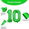 OFFCUP Number Balloon Green, 40" Foil Balloon 10 view 4