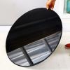 Round Tempered Glass Tabletop, 40/50/60/80 cm, Black/Brown, Rounded Edges view 1